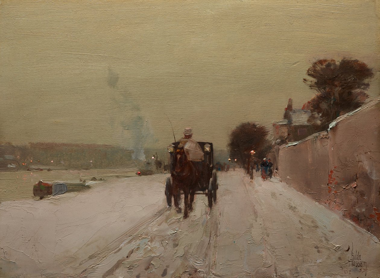 Langs Seinen, vinter av Childe Frederick Hassam