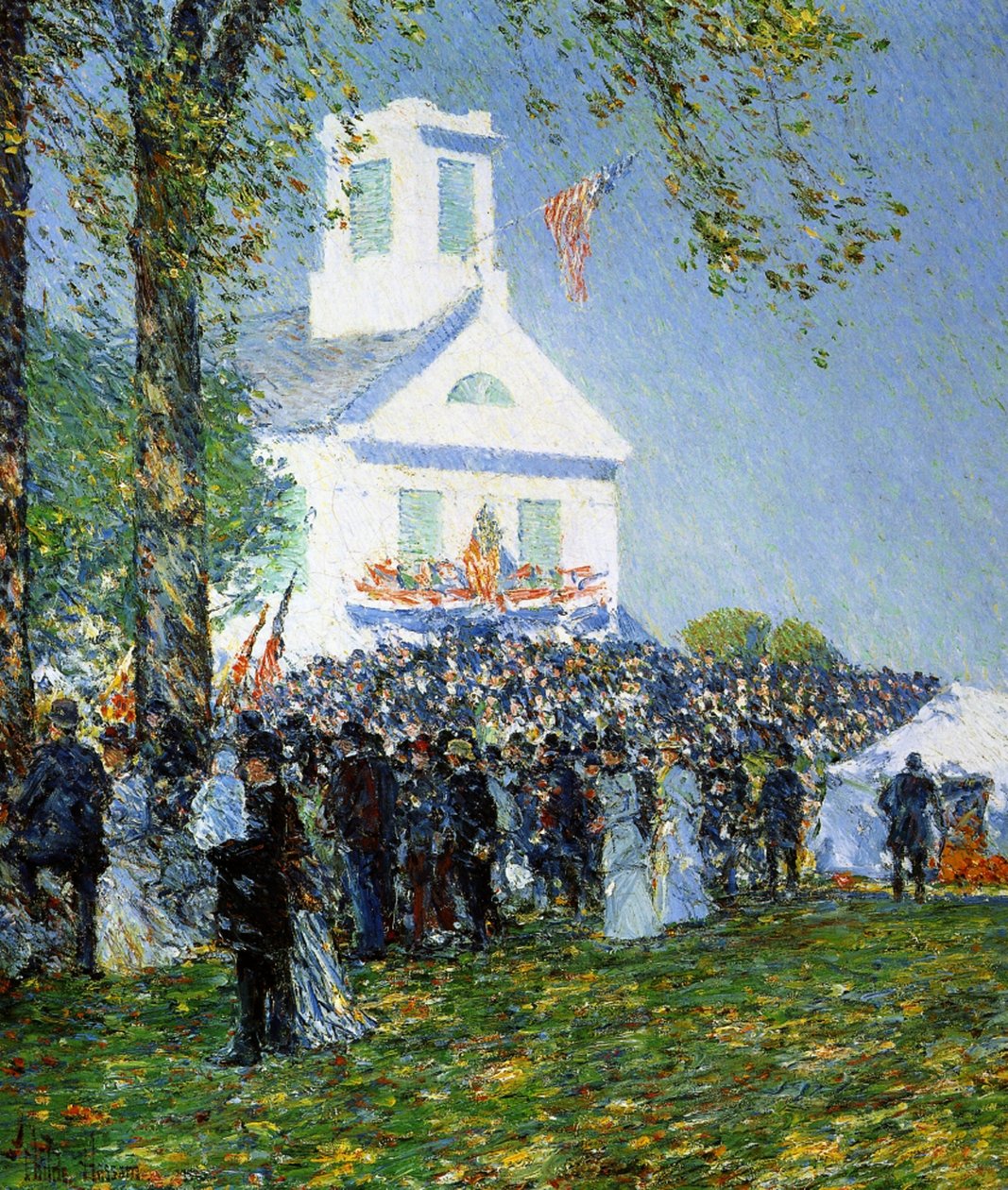 En amerikansk countrymesse av Childe Frederick Hassam