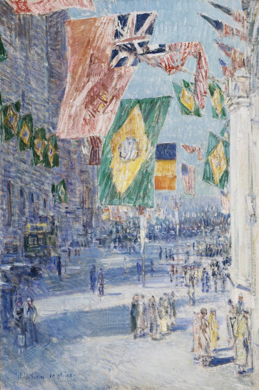 Avenue of the Allies: Brasil, Belgia av Childe Frederick Hassam