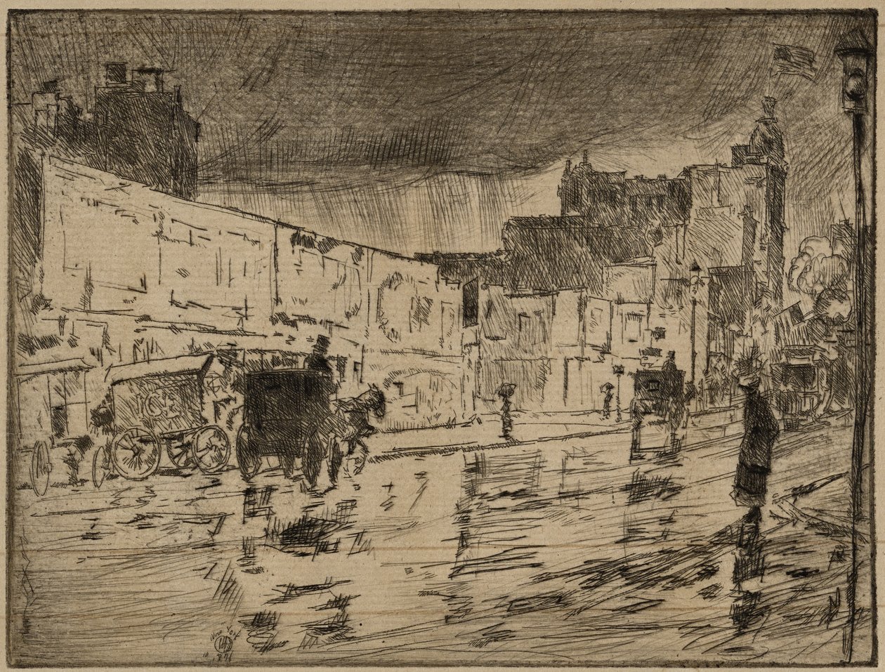 Reklametavler, New York av Childe Frederick Hassam
