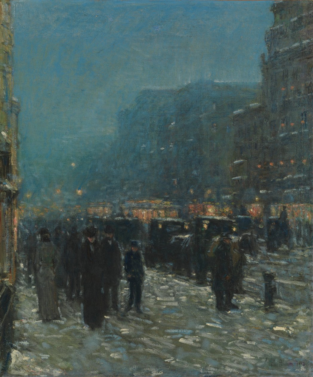 Broadway og 42nd Street av Childe Frederick Hassam