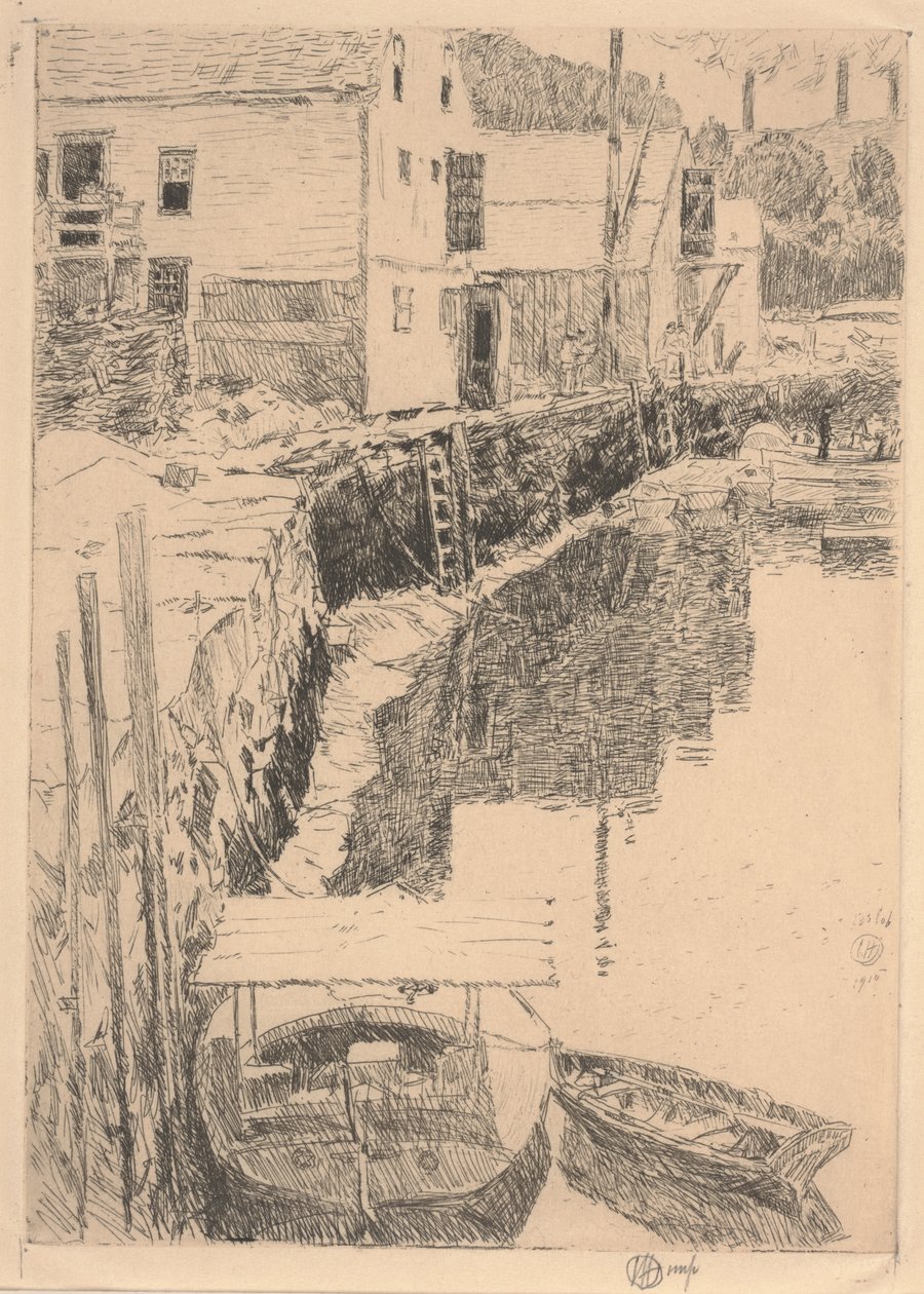 Cos Cob Dock av Childe Frederick Hassam