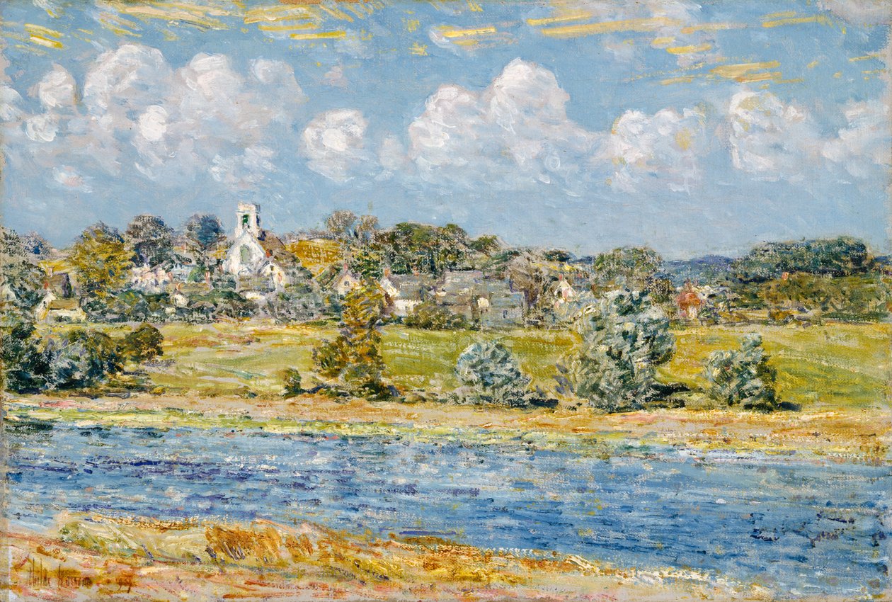 Landskap i Newfields, New Hampshire av Childe Frederick Hassam