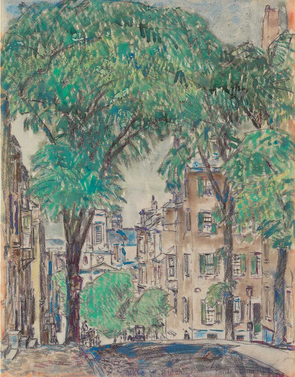 Mount Vernon Street, Boston av Childe Frederick Hassam