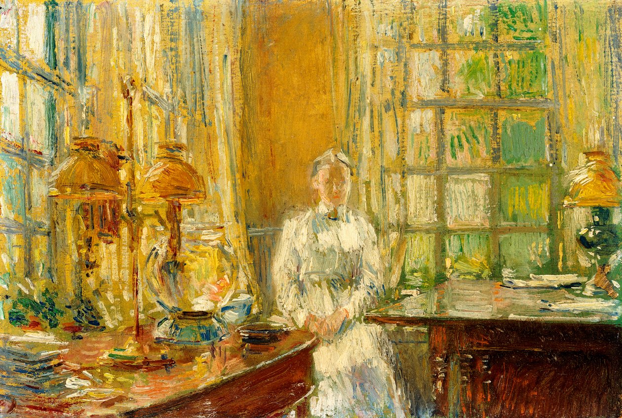 Mrs. Holley fra Cos Cob av Childe Frederick Hassam