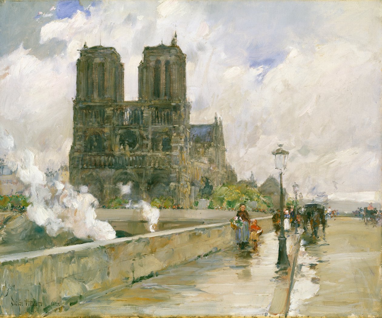 Notre Dame katedral, Paris av Childe Frederick Hassam