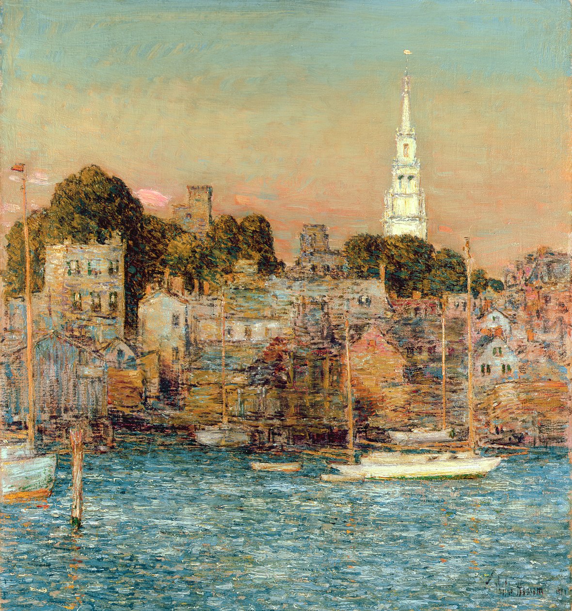 oktober Sundown, Newport av Childe Frederick Hassam