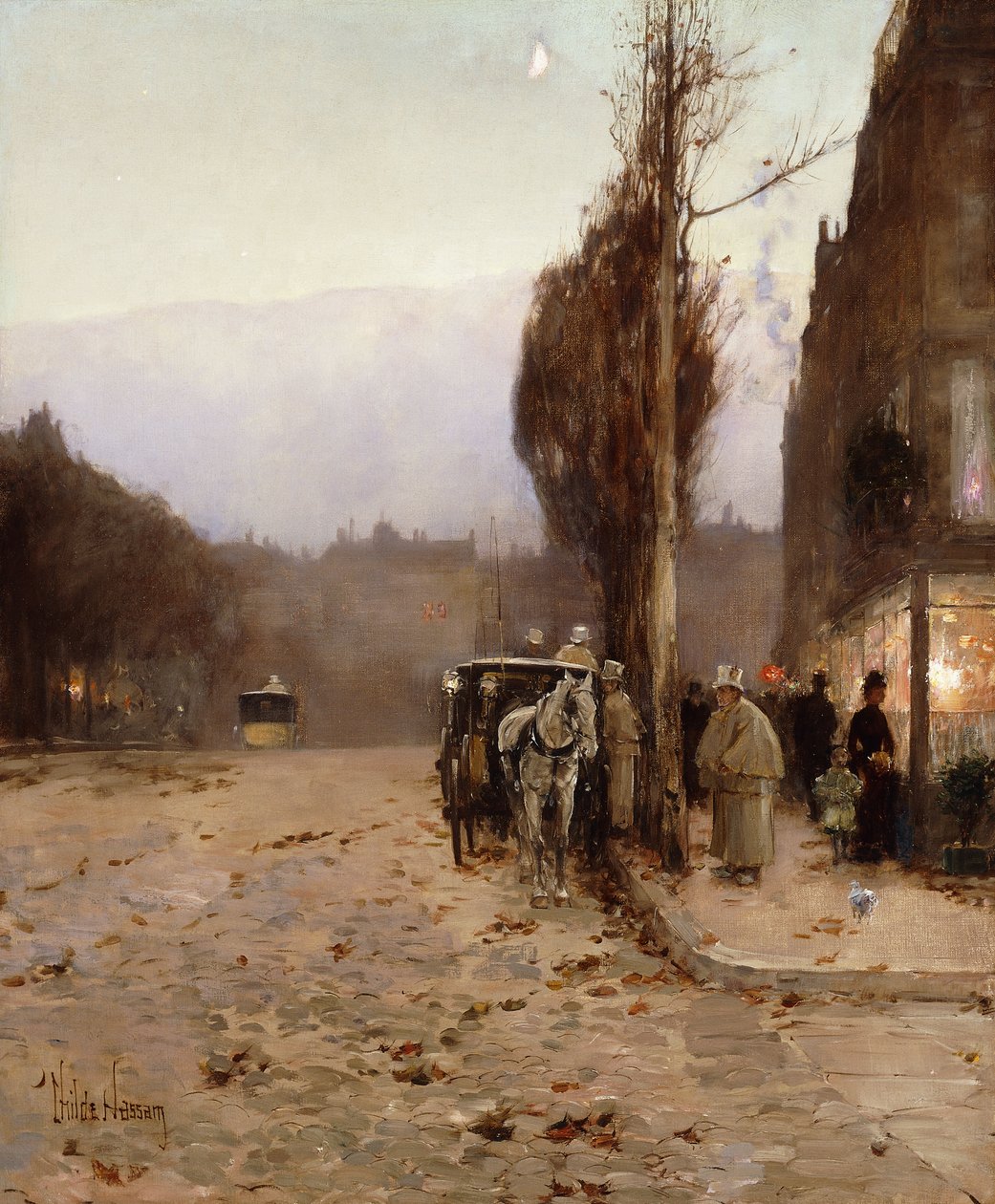 Paris ved Twilight av Childe Frederick Hassam