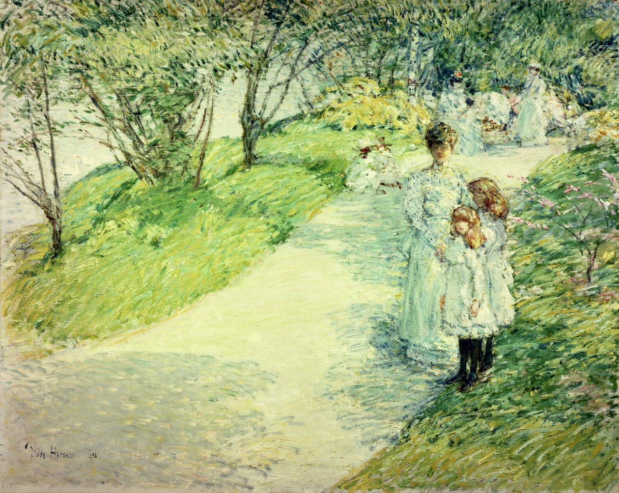 Promenaders i hagen av Childe Frederick Hassam