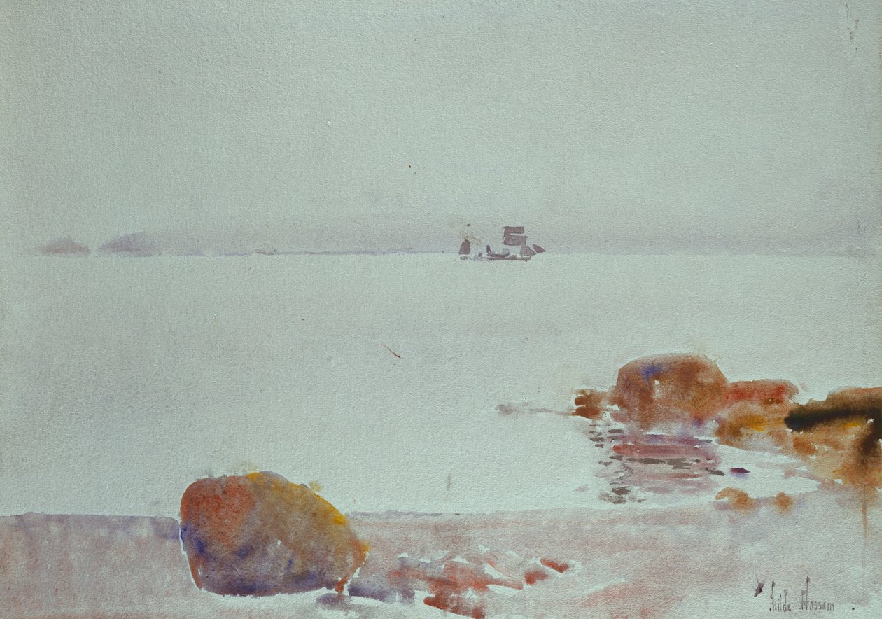 Seascape (akvarell på papir) av Childe Frederick Hassam