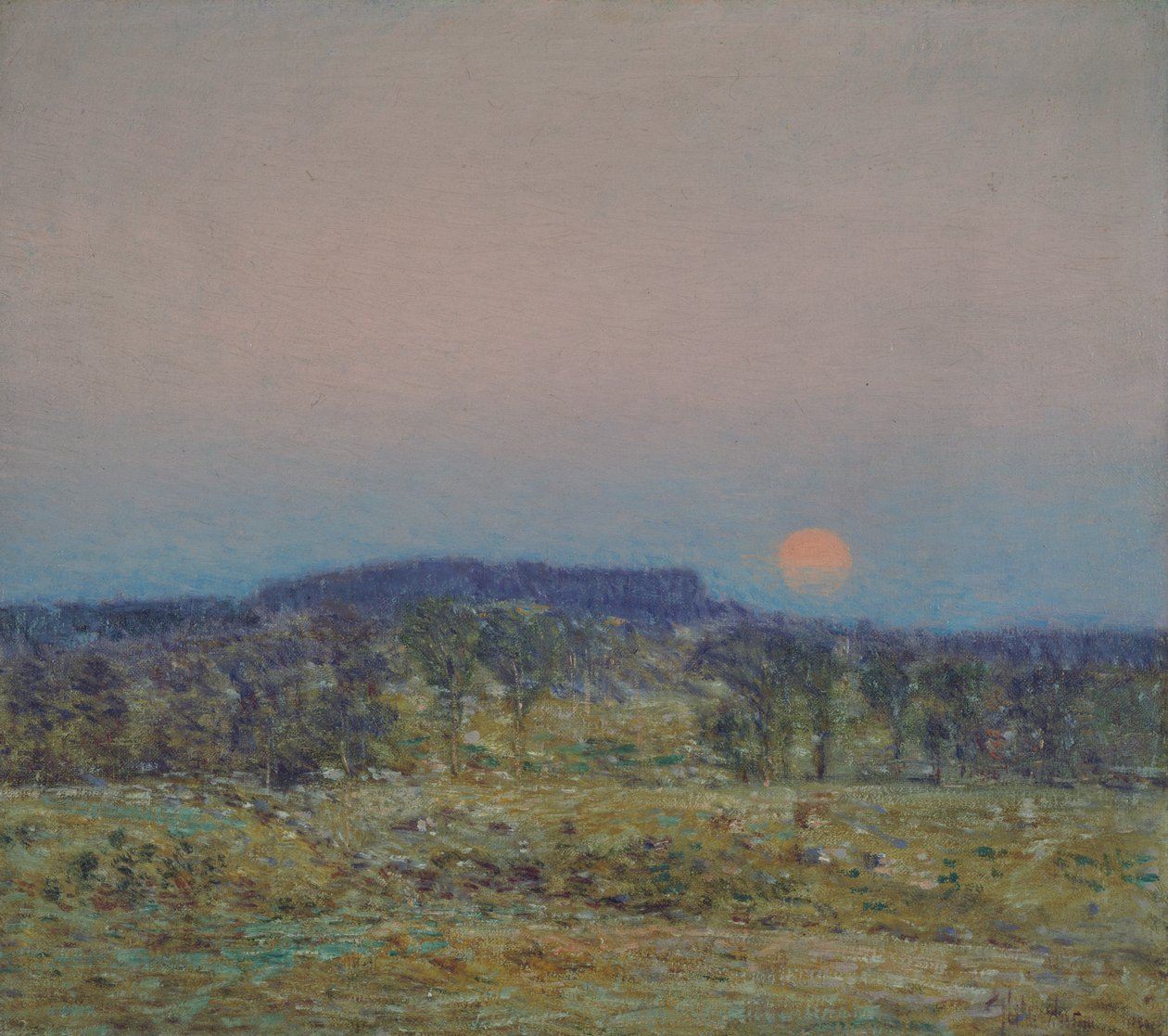 Måneoppgang i september av Childe Frederick Hassam