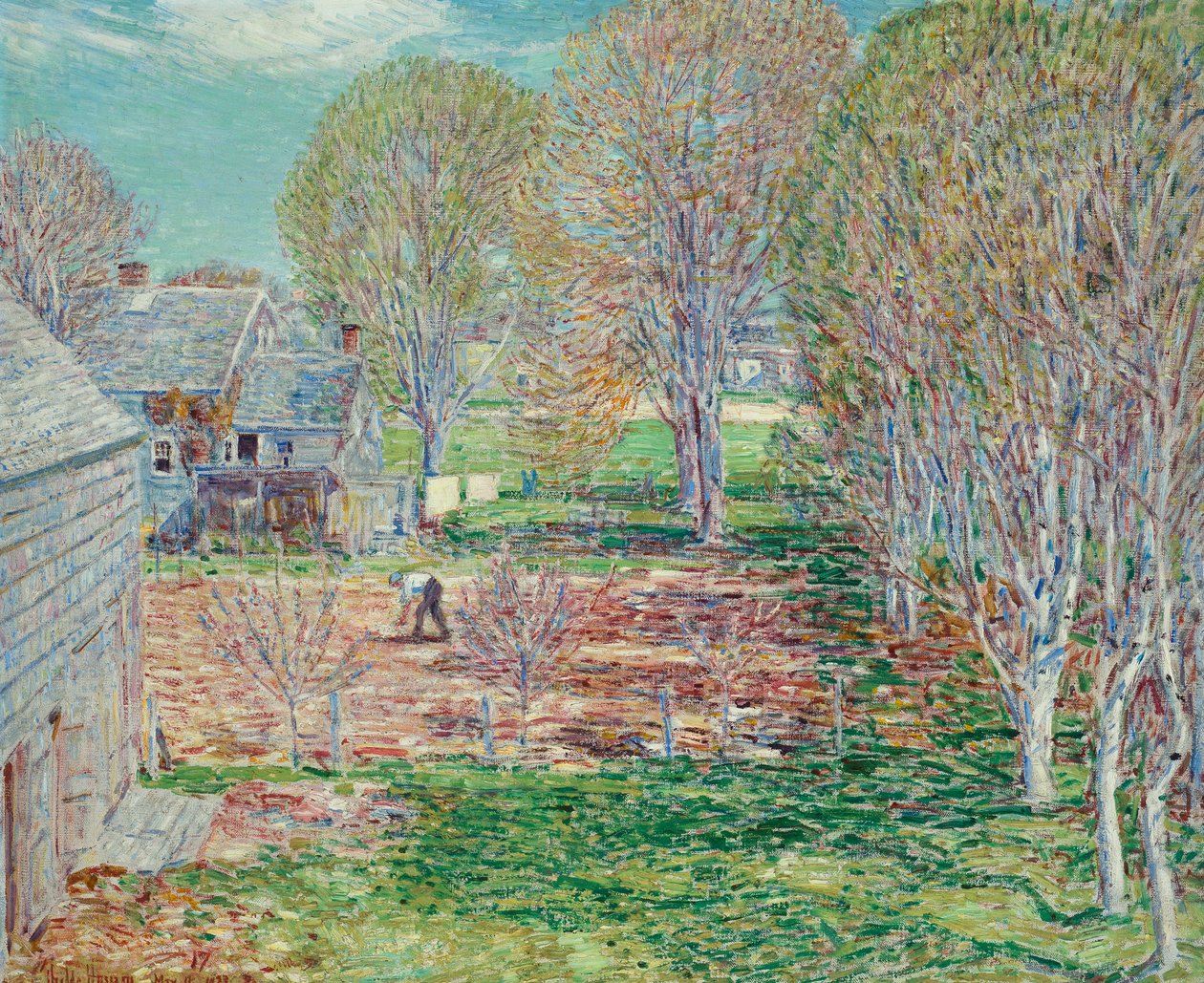 Vårplanting av Childe Frederick Hassam