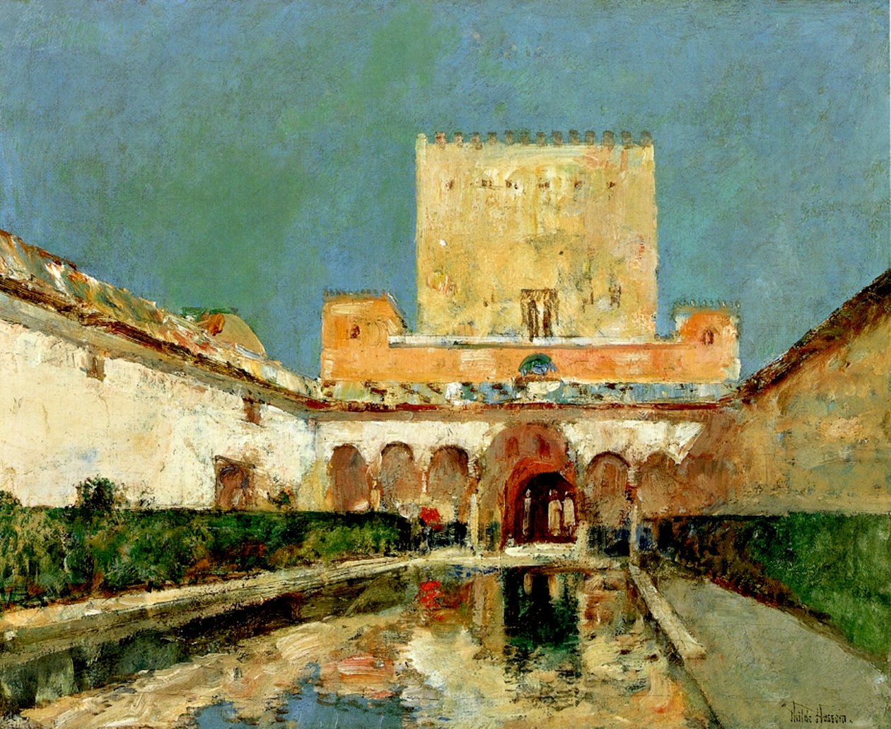 Alhambra, Granada, Spania, c1883 (olje på lerret) av Childe Frederick Hassam