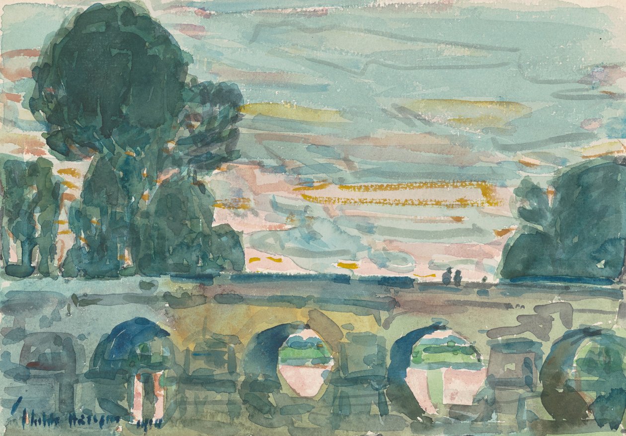 Broen ved Grez av Childe Frederick Hassam