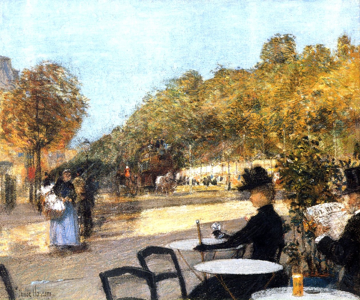 Kafeterrassen av Childe Frederick Hassam