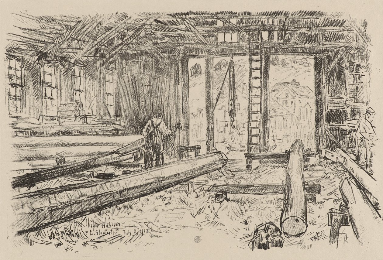 Spar-butikken, Gloucester, 8. juli av Childe Frederick Hassam