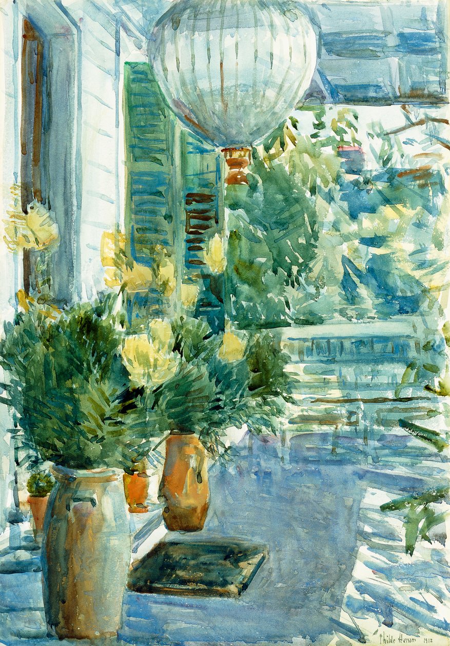 Verandaen til det gamle huset av Childe Frederick Hassam
