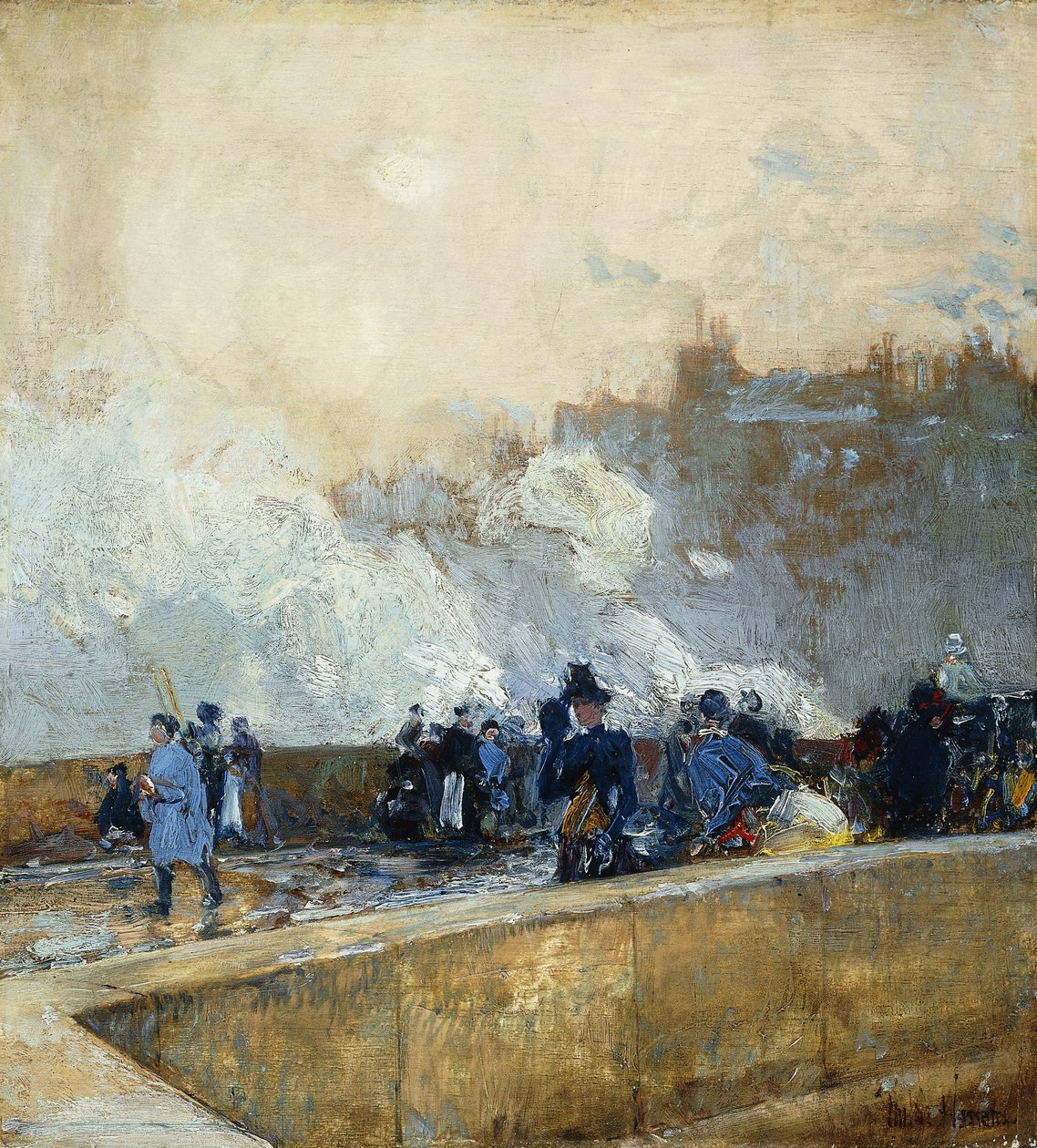 Vindfull dag, Paris av Childe Frederick Hassam