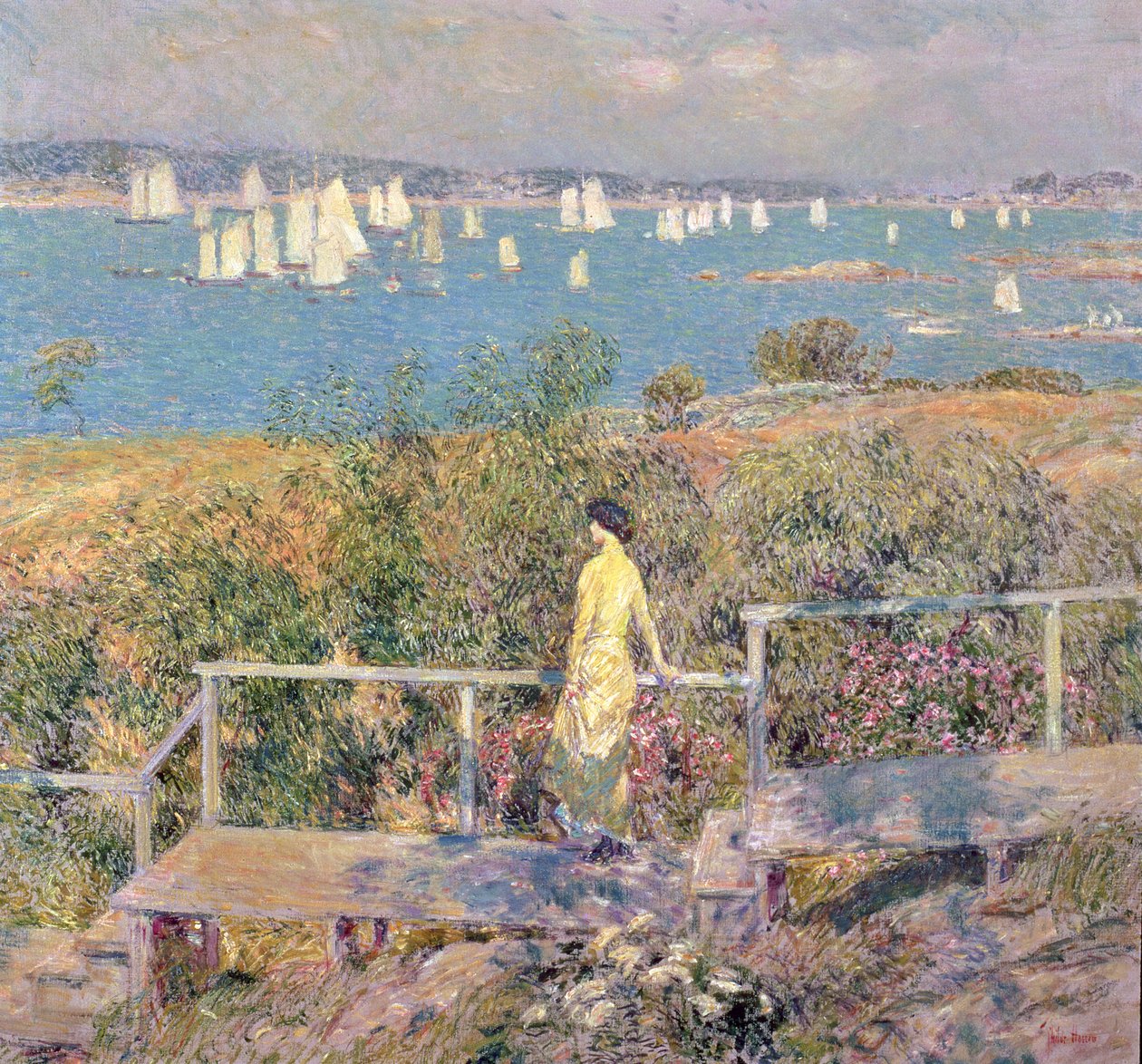 Yachter, Gloucester av Childe Frederick Hassam