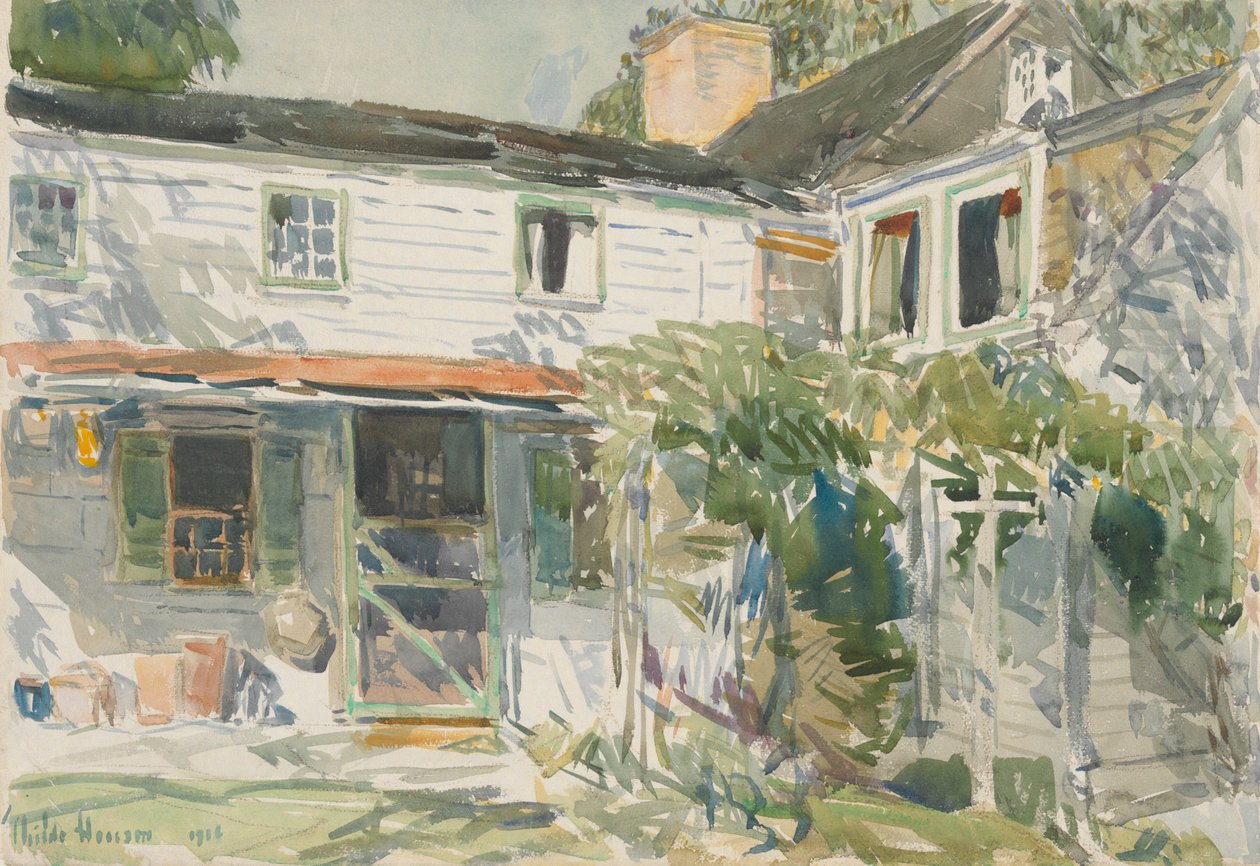 Baksiden av det gamle huset av Childe Hassam