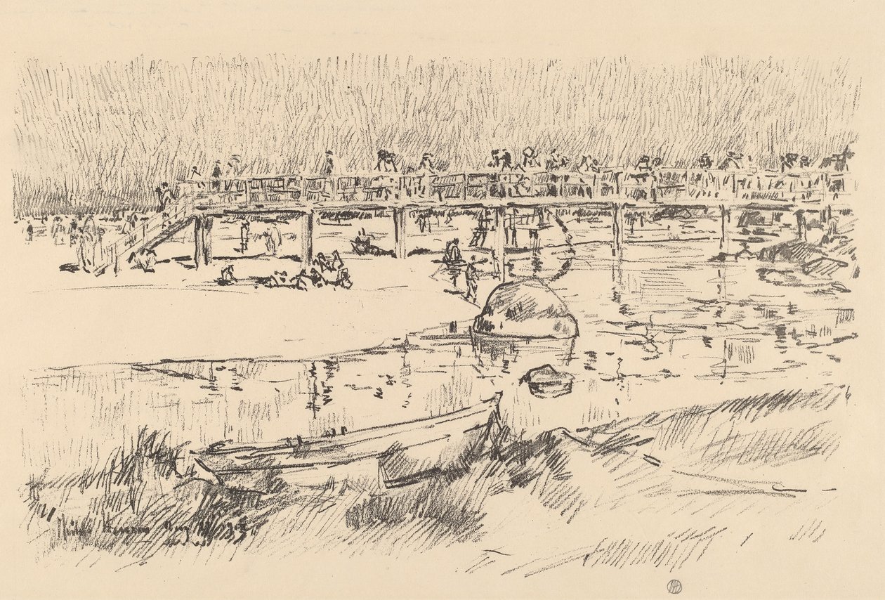 Badestrand, Bass Rocks av Childe Hassam