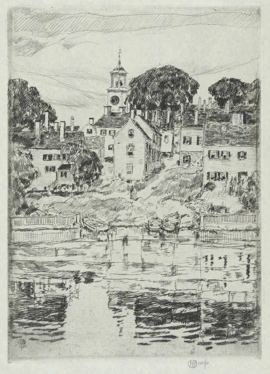 Church Tower, Portsmouth, 1921 av Childe Hassam