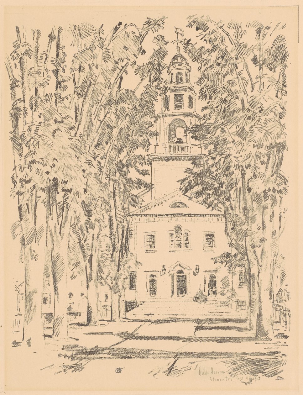Colonial Church, Gloucester av Childe Hassam