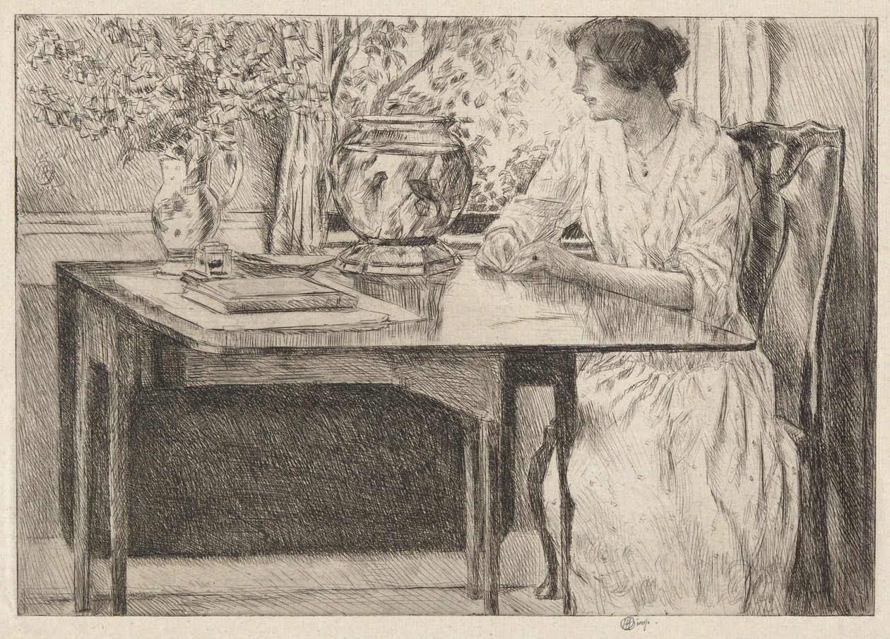Colonial Table, Cos Cob, 1915 av Childe Hassam