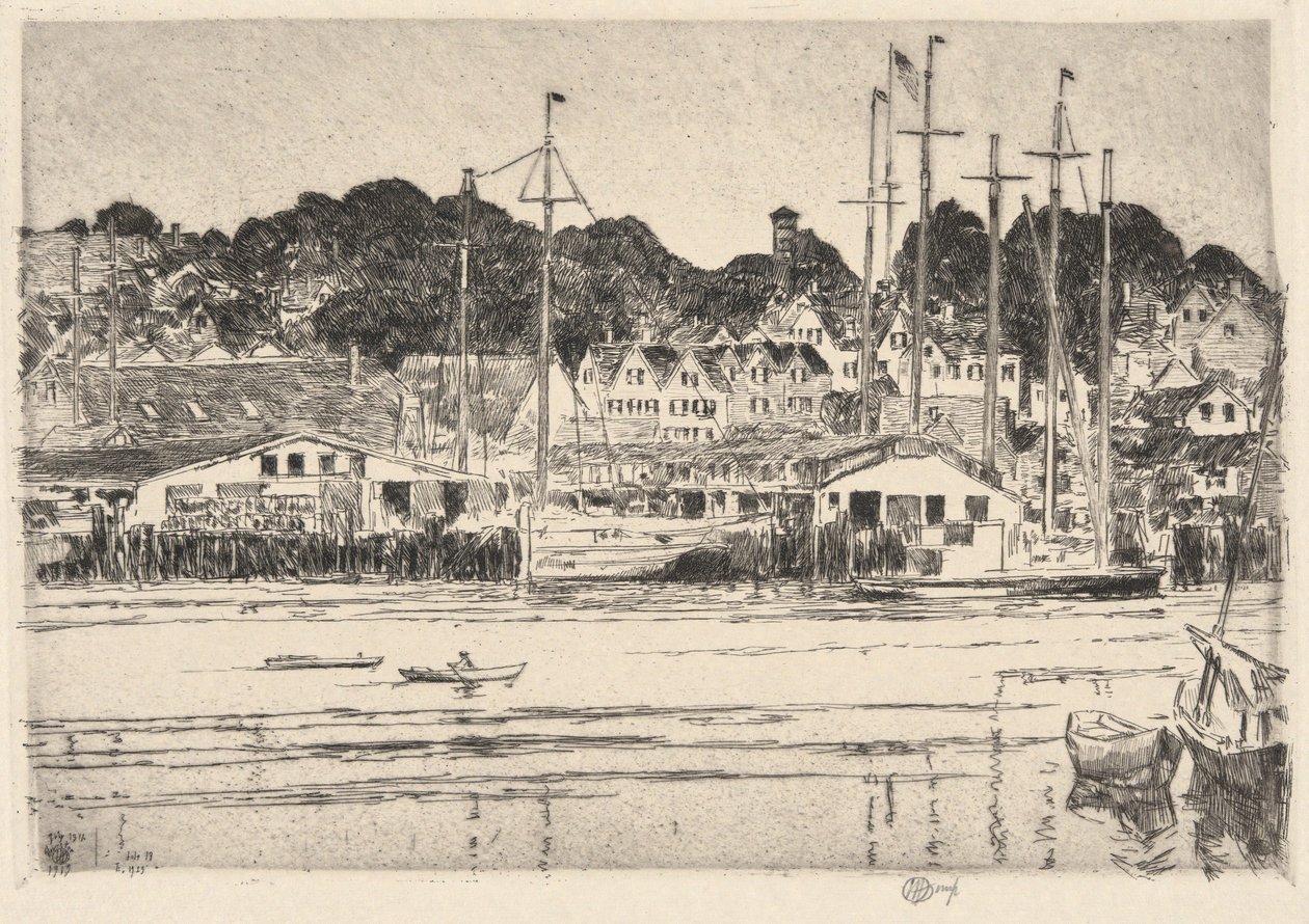 Gloucester, Inner Harbor, 1919 av Childe Hassam