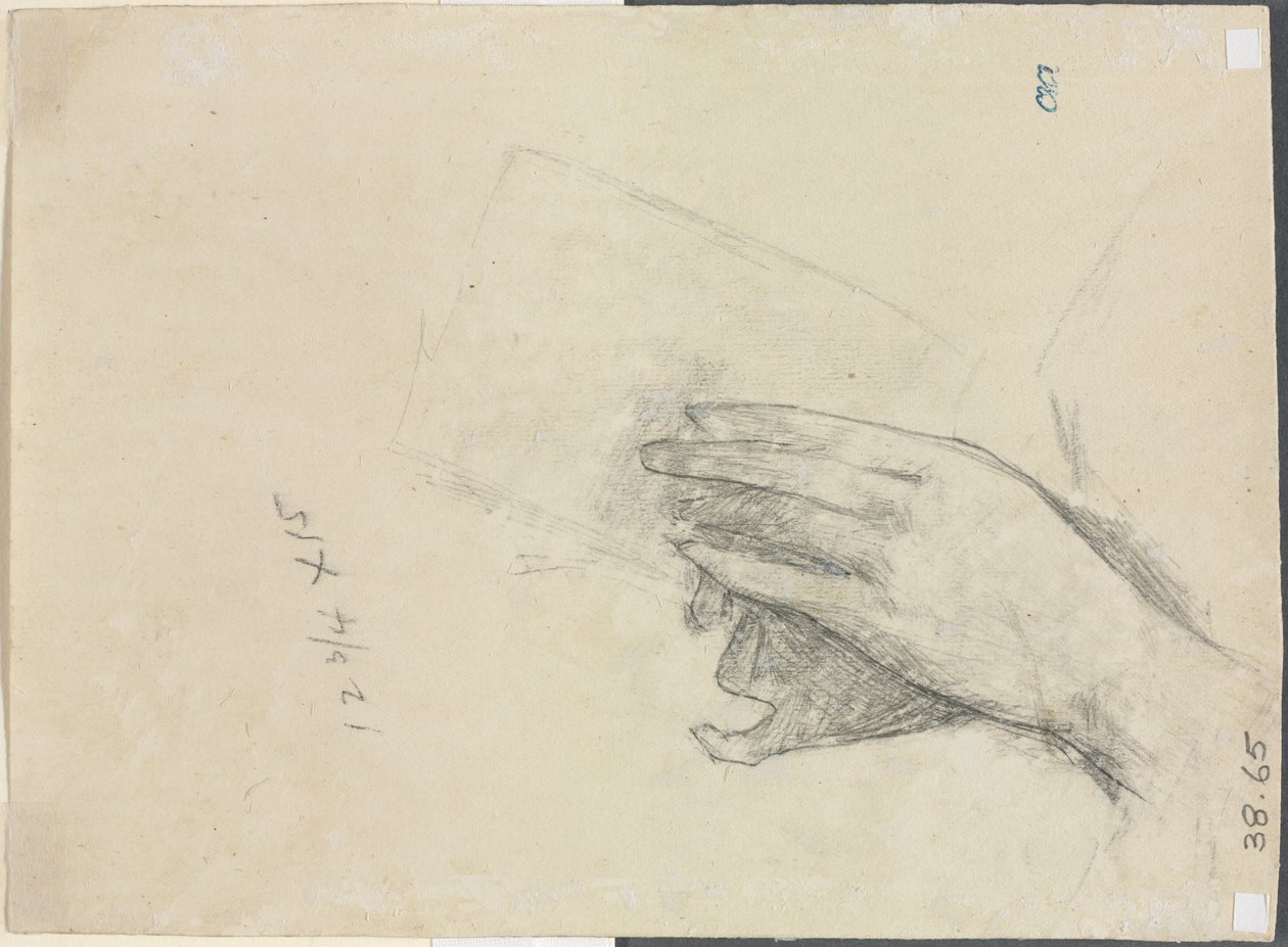Hands Holding a Book verso, 1889. av Childe Hassam