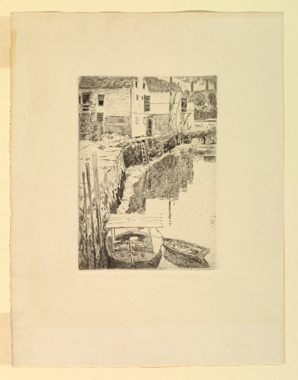 Havn: Cos Cob, Connecticut av Childe Hassam