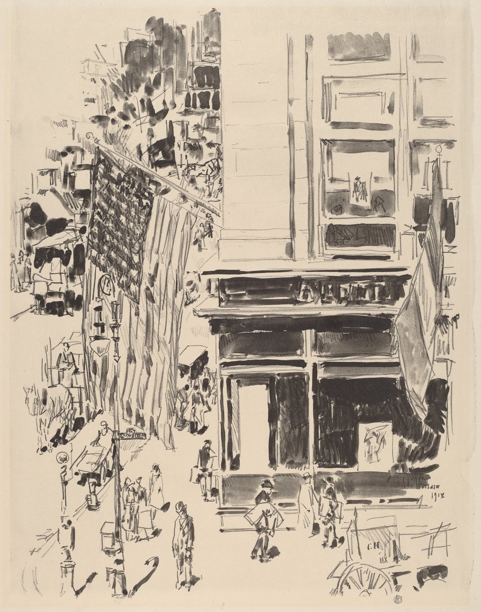 Lafayette Street av Childe Hassam