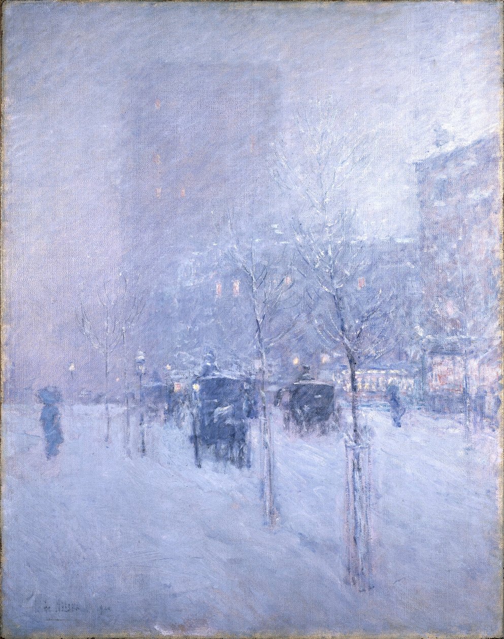 Sen ettermiddag, New York, vinter av Childe Hassam