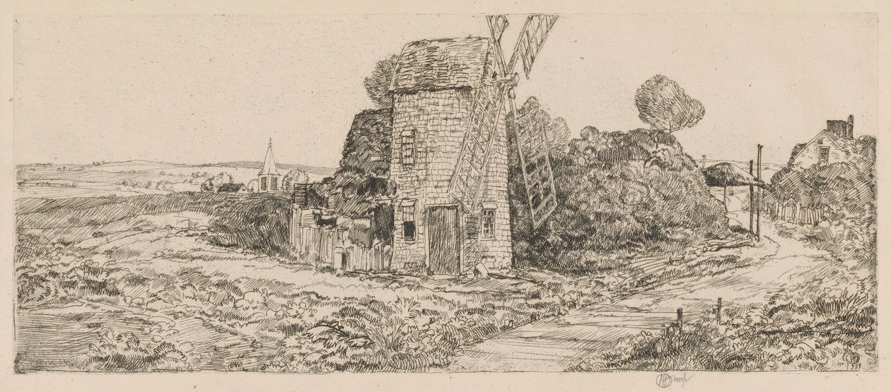 Long Island Windmill, 1929 av Childe Hassam
