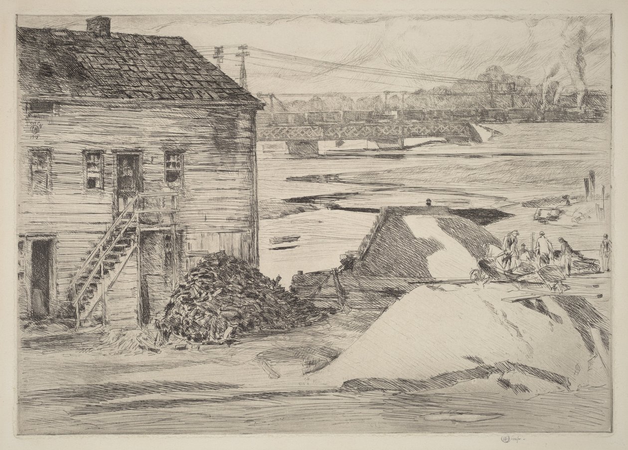 Lavvann, Cos Cob-broen av Childe Hassam