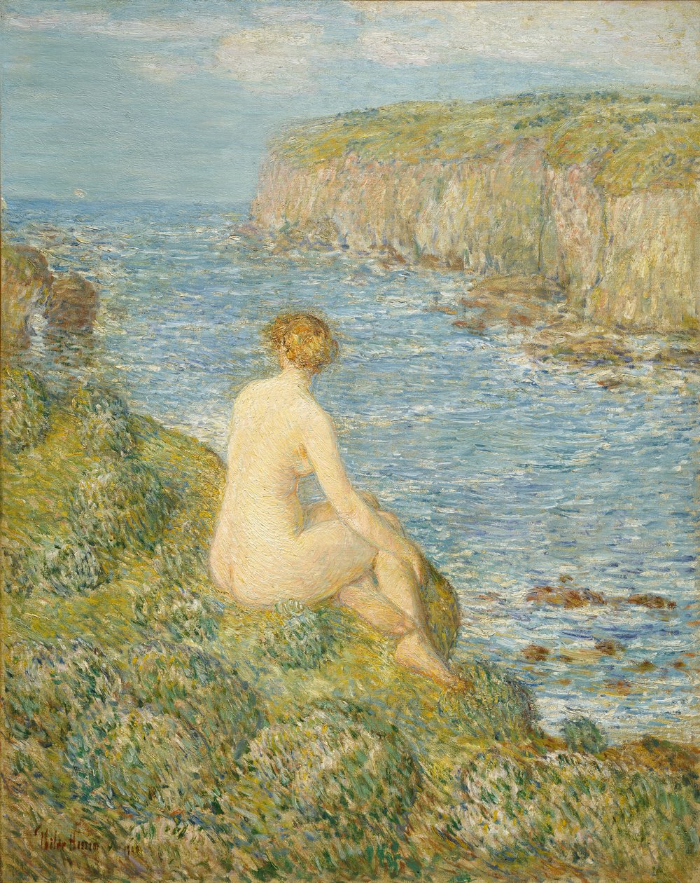 Nymfe og hav av Childe Hassam
