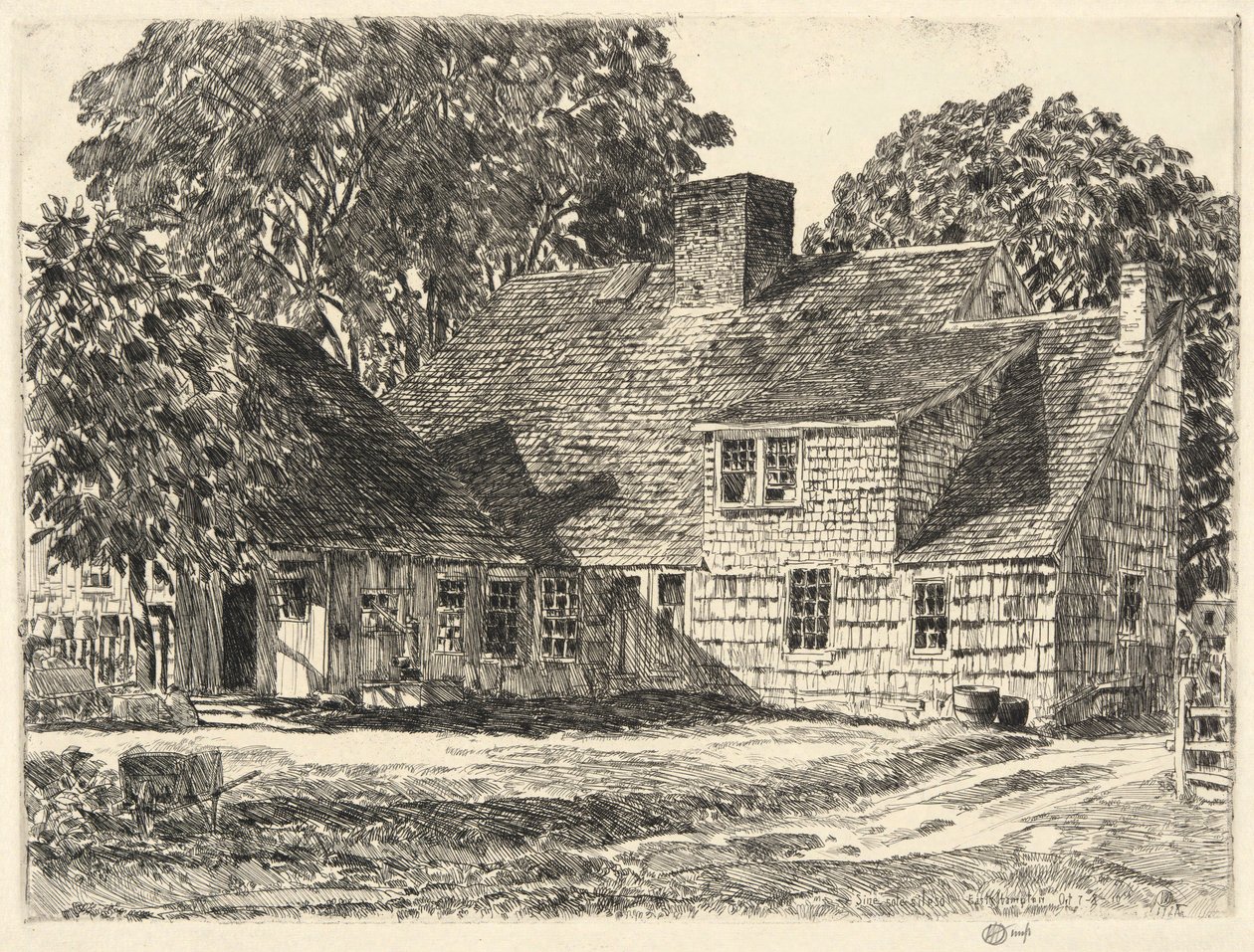 Old Dominy House, Easthampton av Childe Hassam