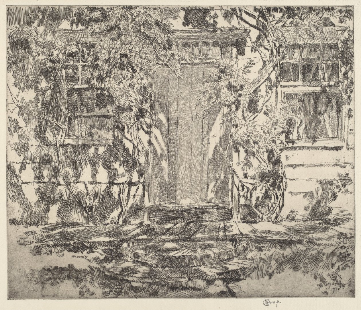 Old Doorway, Easthampton av Childe Hassam