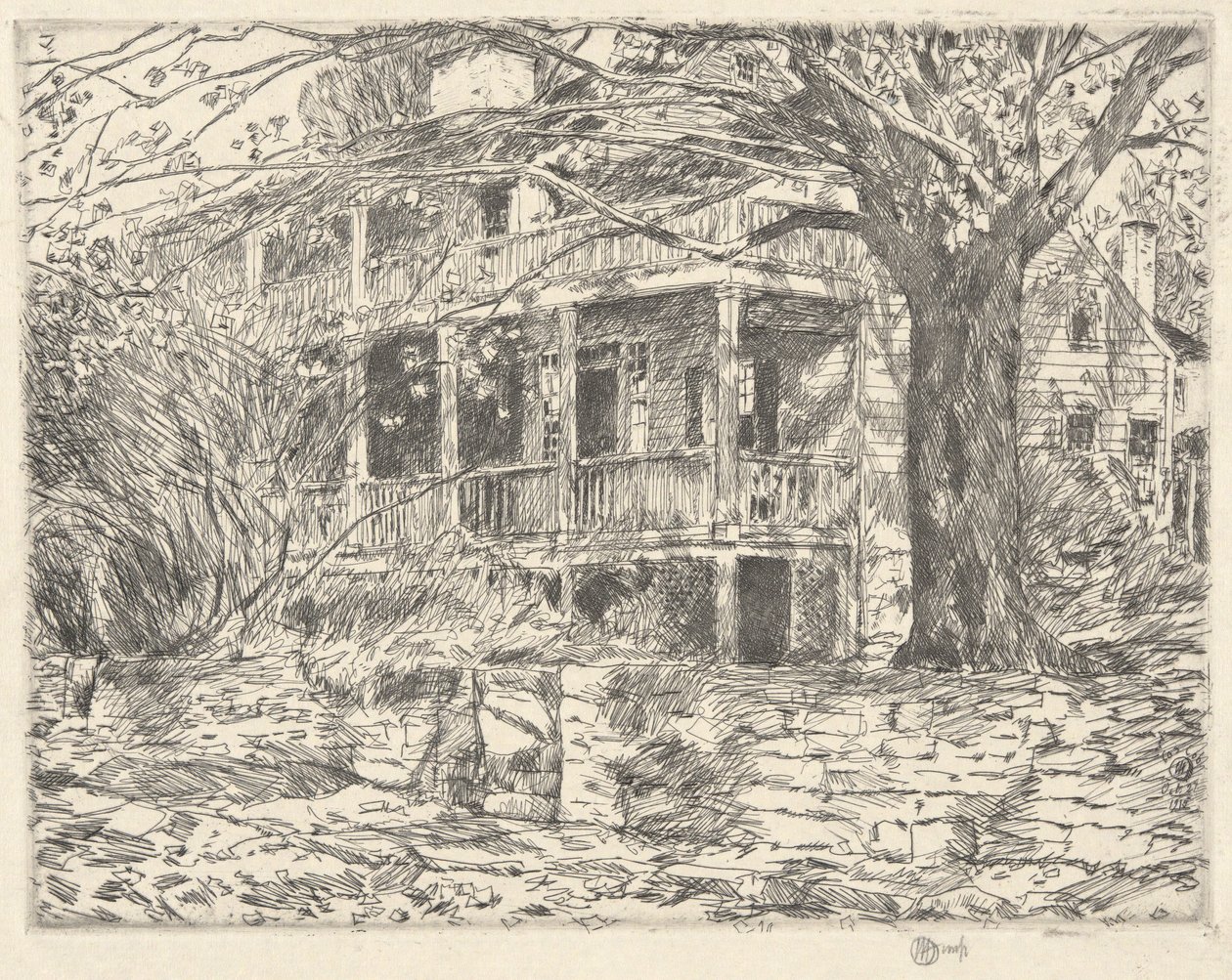 Old House, Cos Cob, 1915 av Childe Hassam