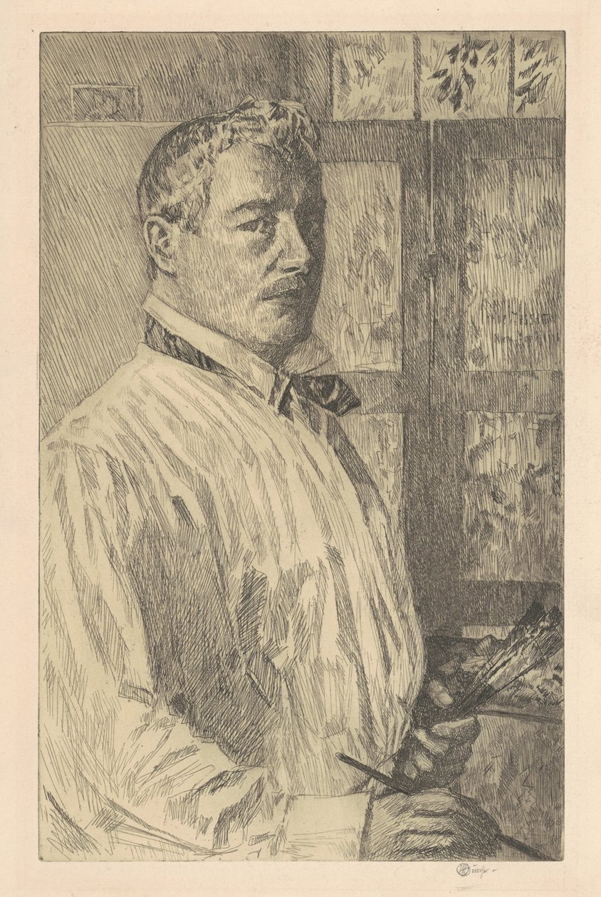 Selvportrett av Childe Hassam