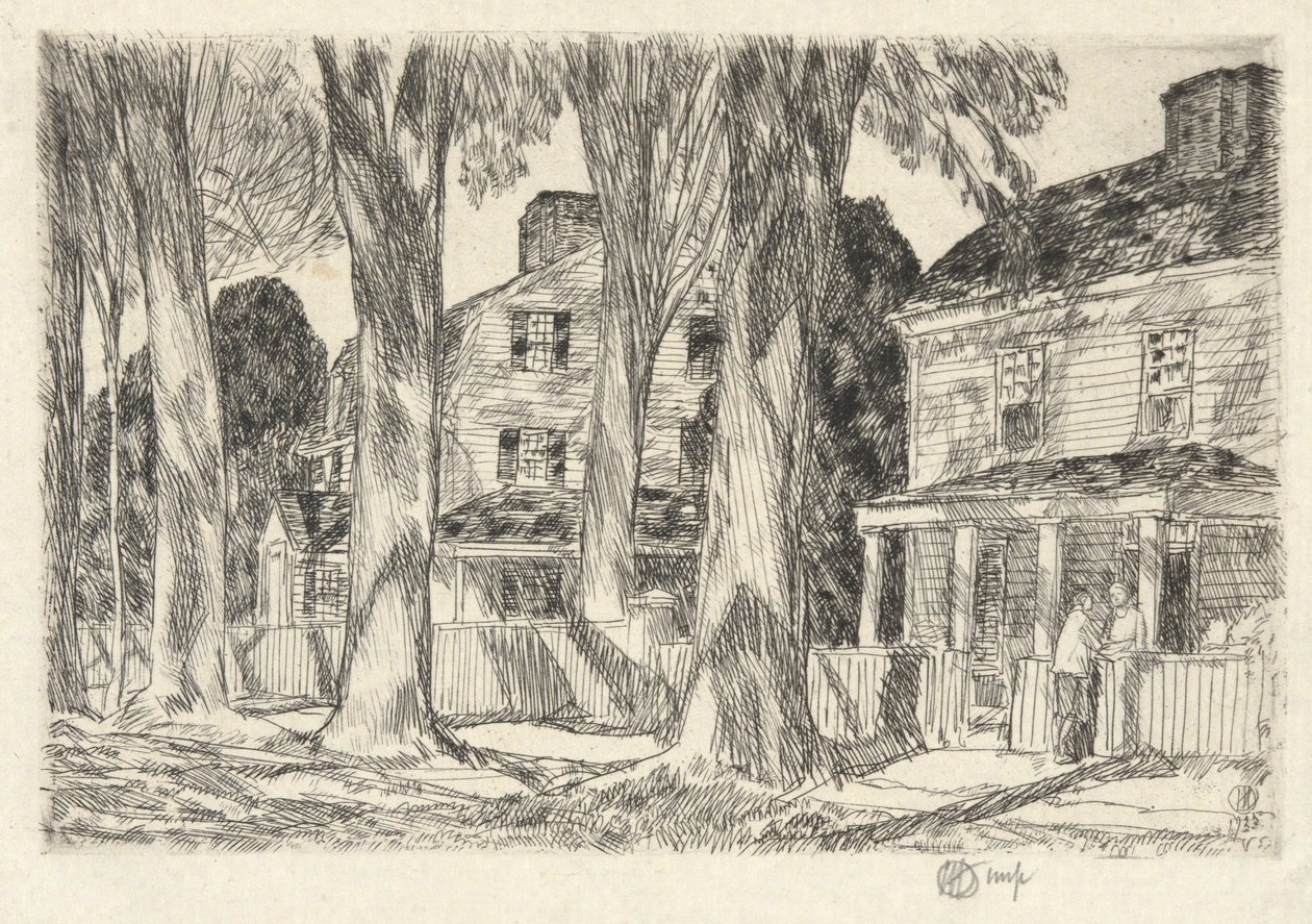 Sunlight Village Street, 1925 av Childe Hassam