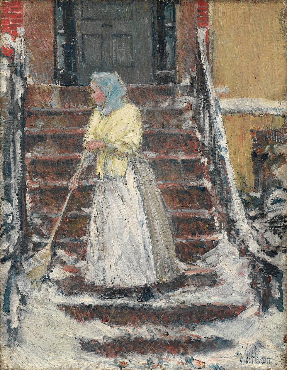 Feiende snø, 1890-tallet. av Childe Hassam