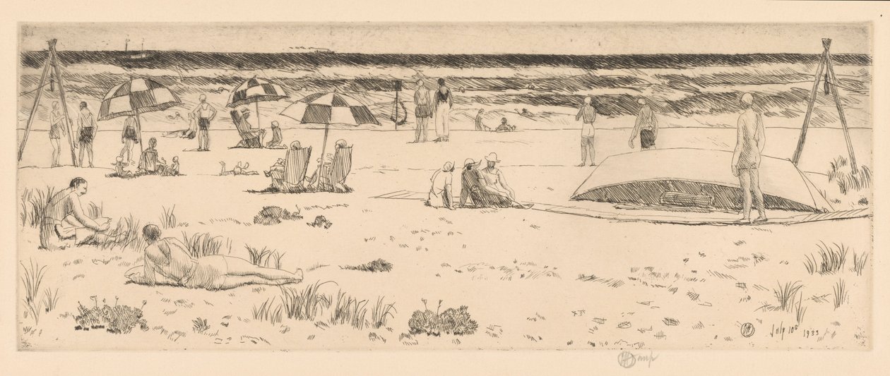 Strandklubben, Easthampton av Childe Hassam