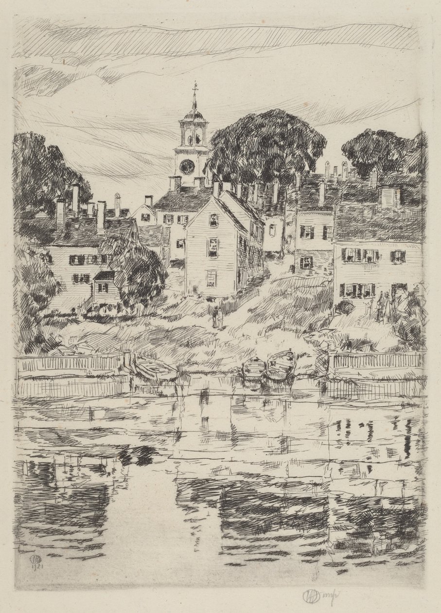Kirketårnet, Portsmouth av Childe Hassam