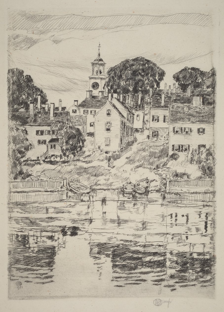 Kirketårnet, Portsmouth av Childe Hassam