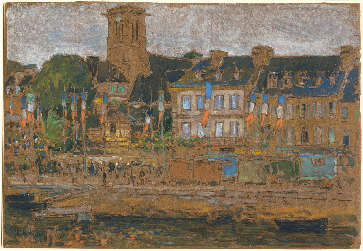 Festligheten i Lannion av Childe Hassam