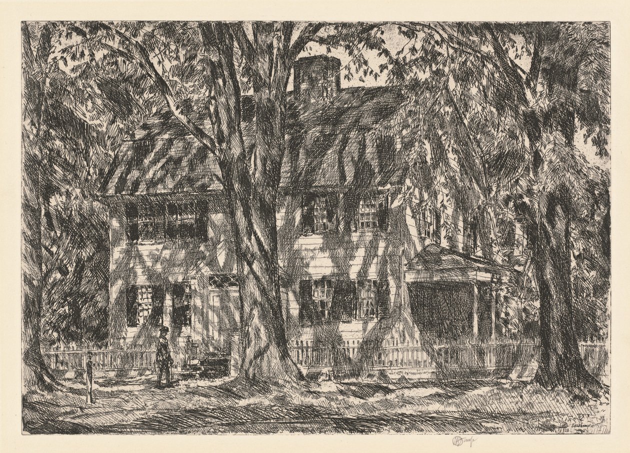 The Lion Gardiner House, Easthampton av Childe Hassam