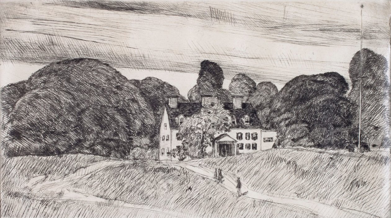 Lion Gardiner-herregården av Childe Hassam