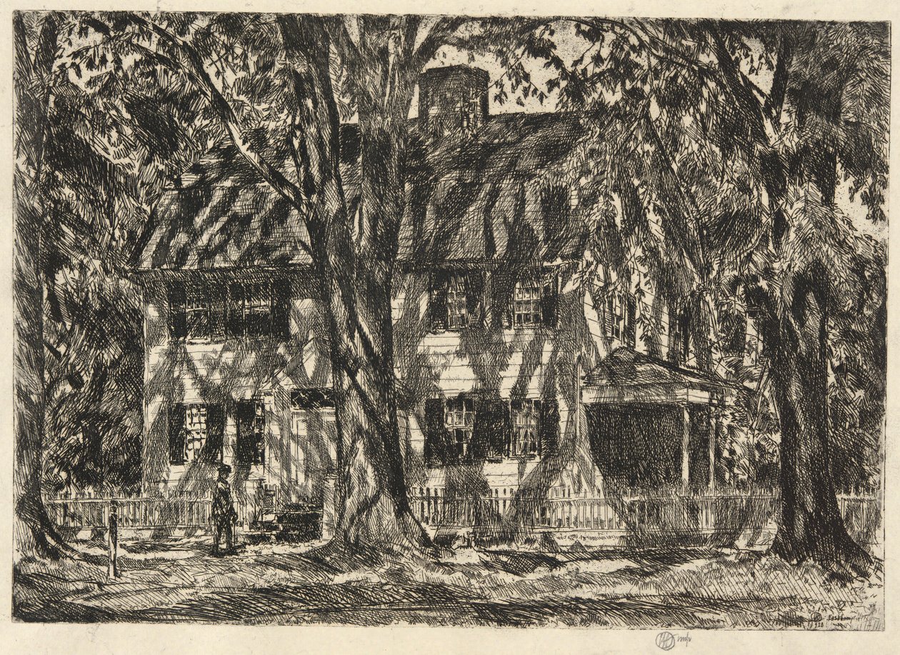 The Lion Gardner House, Easthampton av Childe Hassam