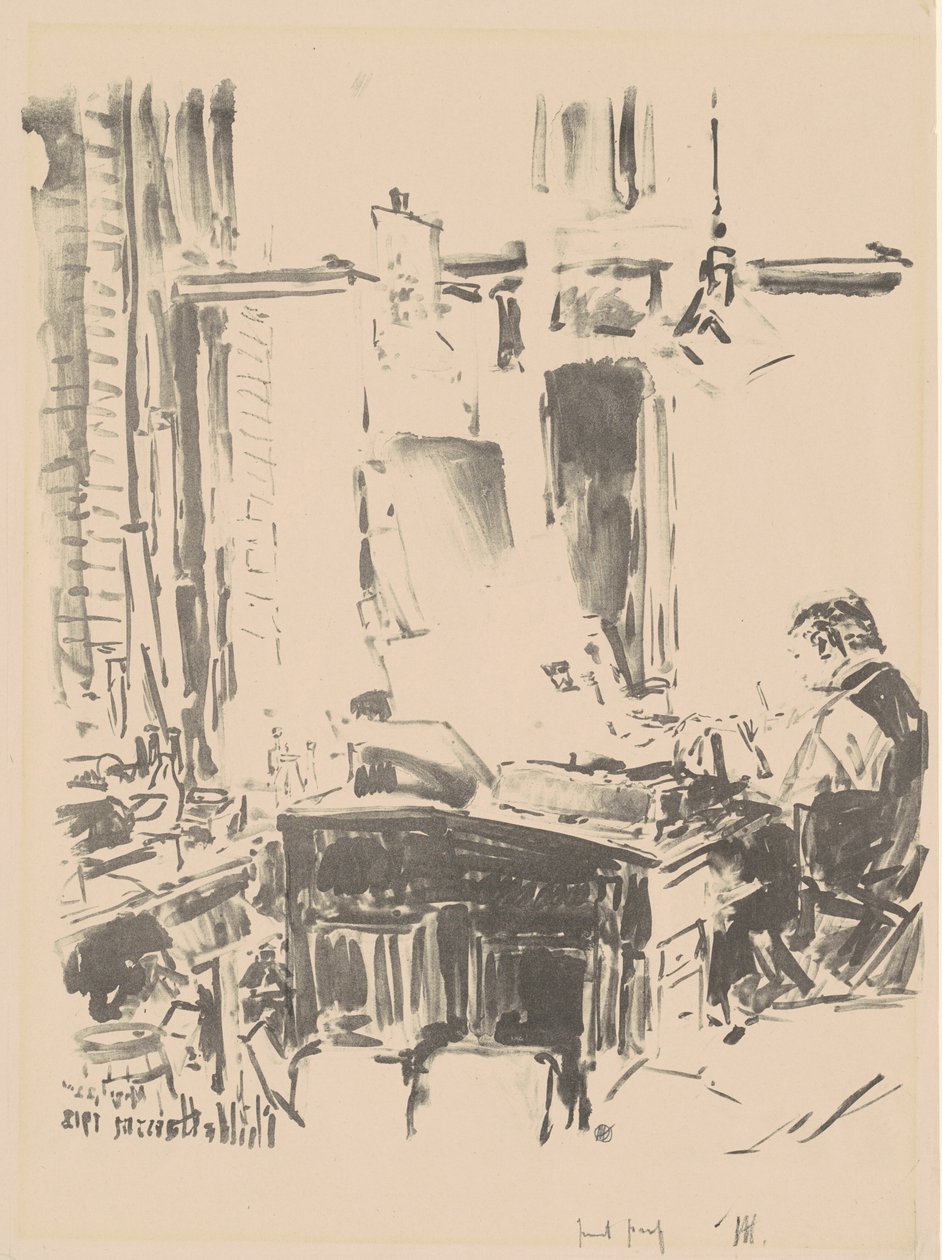Litografen av Childe Hassam